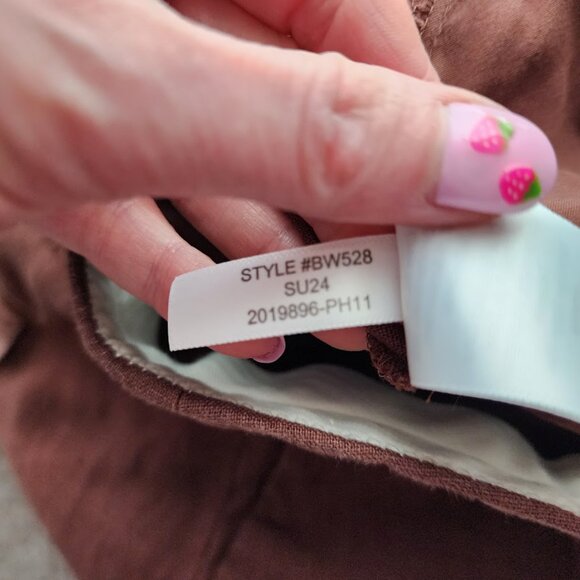 J.CREW Wide-leg Essential Pant In Linen resortwear pants in brown size 2 - Picture 4 of 10